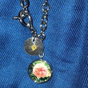 Orange Rose Photo Charm
